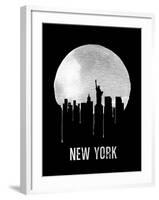 New York Skyline Black-null-Framed Art Print