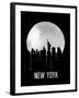 New York Skyline Black-null-Framed Art Print