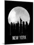 New York Skyline Black-null-Mounted Art Print