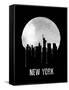 New York Skyline Black-null-Framed Stretched Canvas