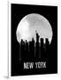 New York Skyline Black-null-Framed Art Print