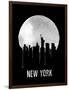 New York Skyline Black-null-Framed Art Print