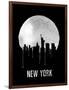 New York Skyline Black-null-Framed Art Print