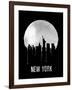 New York Skyline Black-null-Framed Art Print