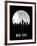 New York Skyline Black-null-Framed Art Print