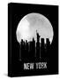 New York Skyline Black-null-Stretched Canvas