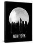 New York Skyline Black-null-Framed Stretched Canvas