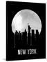 New York Skyline Black-null-Stretched Canvas