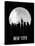 New York Skyline Black-null-Stretched Canvas