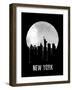 New York Skyline Black-null-Framed Art Print