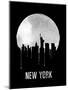 New York Skyline Black-null-Mounted Art Print