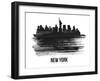 New York Skyline Brush Stroke - Black II-NaxArt-Framed Art Print