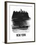 New York Skyline Brush Stroke - Black-NaxArt-Framed Art Print