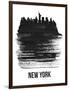 New York Skyline Brush Stroke - Black-NaxArt-Framed Art Print