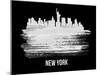 New York Skyline Brush Stroke - White-NaxArt-Mounted Art Print