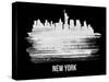 New York Skyline Brush Stroke - White-NaxArt-Stretched Canvas