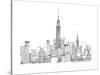 New York Skyline Crop-Avery Tillmon-Stretched Canvas