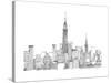 New York Skyline Crop-Avery Tillmon-Stretched Canvas