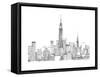 New York Skyline Crop-Avery Tillmon-Framed Stretched Canvas