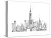 New York Skyline Crop-Avery Tillmon-Stretched Canvas