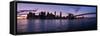 New York Skyline from Brooklyn, New York City, New York State, Usa 2014-null-Framed Stretched Canvas