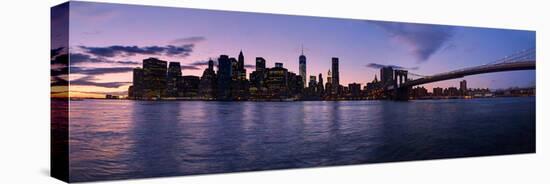 New York Skyline from Brooklyn, New York City, New York State, Usa 2014-null-Stretched Canvas