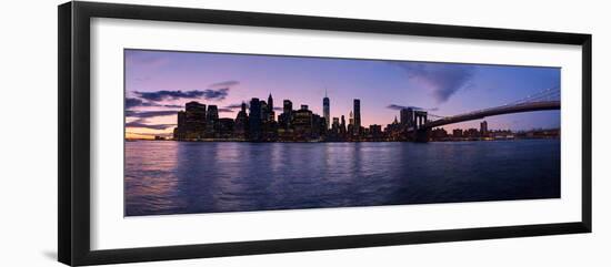 New York Skyline from Brooklyn, New York City, New York State, Usa 2014-null-Framed Photographic Print