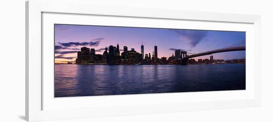 New York Skyline from Brooklyn, New York City, New York State, Usa 2014-null-Framed Photographic Print