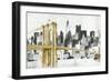 New York Skyline I Yellow Bridge no Words-Avery Tillmon-Framed Art Print