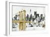 New York Skyline I Yellow Bridge no Words-Avery Tillmon-Framed Art Print