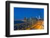 New York Skyline, Manhattan, Brooklyn Bridge over East River-Alan Copson-Framed Photographic Print