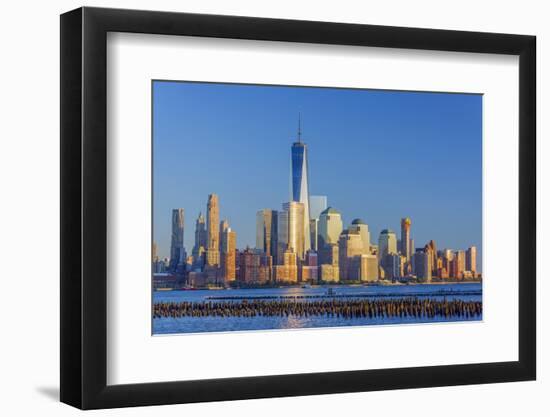 New York Skyline, Manhattan, Lower Manhattan and World Trade Center-Alan Copson-Framed Photographic Print