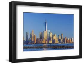 New York Skyline, Manhattan, Lower Manhattan and World Trade Center-Alan Copson-Framed Photographic Print