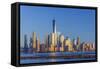 New York Skyline, Manhattan, Lower Manhattan and World Trade Center-Alan Copson-Framed Stretched Canvas