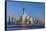 New York Skyline, Manhattan, Lower Manhattan and World Trade Center-Alan Copson-Framed Stretched Canvas