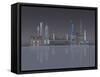 New York Skyline Night Reflections-Fab Funky-Framed Stretched Canvas