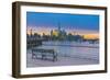 New York Skyline of Manhattan, Lower Manhattan and World Trade Center-Alan Copson-Framed Photographic Print