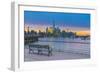 New York Skyline of Manhattan, Lower Manhattan and World Trade Center-Alan Copson-Framed Photographic Print