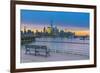 New York Skyline of Manhattan, Lower Manhattan and World Trade Center-Alan Copson-Framed Photographic Print