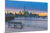 New York Skyline of Manhattan, Lower Manhattan and World Trade Center-Alan Copson-Mounted Photographic Print