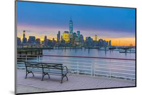 New York Skyline of Manhattan, Lower Manhattan and World Trade Center-Alan Copson-Mounted Photographic Print