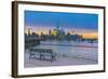 New York Skyline of Manhattan, Lower Manhattan and World Trade Center-Alan Copson-Framed Photographic Print