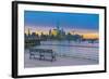 New York Skyline of Manhattan, Lower Manhattan and World Trade Center-Alan Copson-Framed Photographic Print