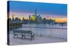 New York Skyline of Manhattan, Lower Manhattan and World Trade Center-Alan Copson-Stretched Canvas