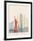 New York Skyline Poster-paulrommer-Framed Art Print