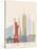 New York Skyline Poster-paulrommer-Stretched Canvas