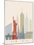 New York Skyline Poster-paulrommer-Mounted Art Print