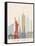 New York Skyline Poster-paulrommer-Framed Stretched Canvas