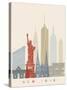 New York Skyline Poster-paulrommer-Stretched Canvas