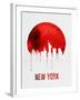 New York Skyline Red-null-Framed Art Print